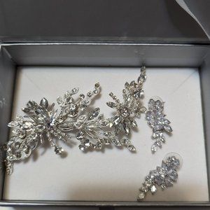 Dareth Colburn Bridal Comb and Earrings